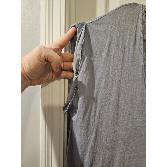 Free People‎ We the Free Under The Sun Tee in Denim Gray Womens Small Oversized - Picture 4 of 7